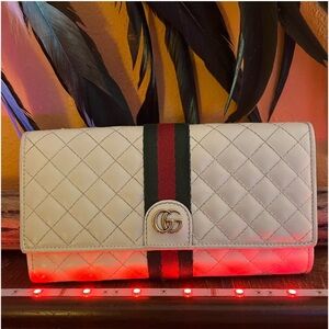 Gorgeous Rare Gucci Marmont Quilted Long Wallet